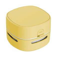 Aspirapolvere del desktop portatile portatile di stile della batteria del hardcover 3W del hardcover (giallo)