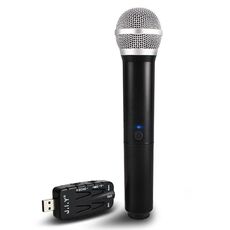 J.I.Y K canzone Microfoni wireless per TV PC con scheda audio Ricevitore USB (nero)