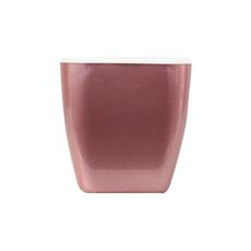 3 pezzi imitazione metallo colorato stoccaggio di acqua di accumulo di plastica flowerpot, dimensioni: g109 medio pentola (oro rosa quadrato)