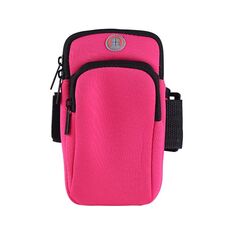 3 pezzi che eseguono la borsa del braccio del braccio del telefono cellulare Uomini e delle donne Borsa da polso della borsa a mano all'aperto per i telefoni cellulari entro 6,5 pollici (rossa rossa)