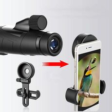 EyesKey Telescopio supporto per telefono Telescopio Telescopio Universale Specchio Astronomico Clip telefonico, forma: cm-8m / s (nero)
