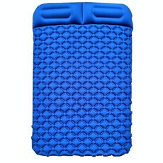Ordinario tipo Outdoor Camping Periferico Periferica Cuscino gonfiabile TPU Gommone Gommone Doppia letto matrimoniale, Dimensioni: 195 x 119 x 16cm (Blu scuro)
