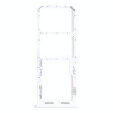 Per Samsung Galaxy A22 SM-A225 Vassoio per scheda SIM + Vassoio per scheda SIM + Vassoio per scheda Micro SD (Argento)