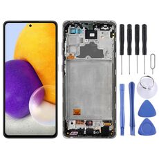 Schermo LCD originale Super AMOLED per Samsung Galaxy A72 SM-A725 (versione 4G) digitalizzatore assemblaggio completo con cornice