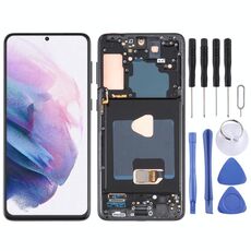 Schermo LCD Super AMOLED originale per Samsung Galaxy S21+ (5G) SM-G996 Digitizer Assemblaggio completo con cornice (Nero)