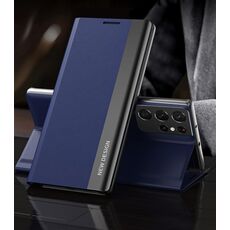 Per Samsung Galaxy S21 Ultra 5G Custodia a flip a flip a flip ultra-sottile multipla con supporto con supporto (blu scuro)