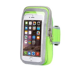 3 pezzi Confortevole e traspirante Borsa da braccio per il braccio del braccio del telefono cellulare per il telefono cellulare da 4-6,5 pollici (verde)
