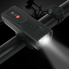 BG-1901 Bicicletta USB Ricarica Altoparlante Lampada frontale Attrezzatura da ciclismo multifunzione (Nero)