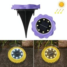 2 PCS 8 LED Petali solari Lampada sepolta impermeabile Giardino da giardino Prato, Specifica: Giglio viola (luce bianca)