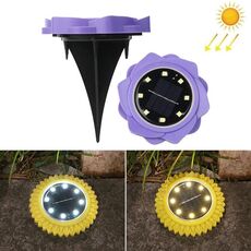 2 PZ 8 LED Petali solari Lampada sepolta Lampada da giardino impermeabile Lampada da giardino, Specifica: Giglio viola (luce calda)