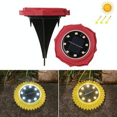 2 PCS 8 LED Petali solari Lampada sepolta Lampada da giardino impermeabile Prato da giardino, Specifica: Rosa rossa (luce calda)
