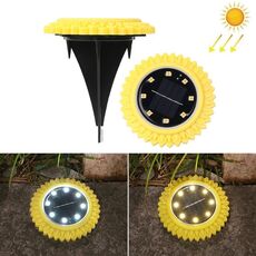2 PCS 8 LED Petali solari Lampada da giardino impermeabile Prato da giardino impermeabile, Specifica: girasole (luce calda)
