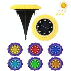 2 PCS 8 LED Petali solari Sepolti Lampada da giardino impermeabile Prato da giardino, Specifica: girasole (luce colorata)