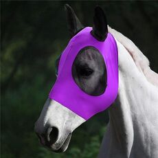 MMZ-001 Maschera per cavalli traspirante zanzara insetto e mosca maschera equestrian fornisce (viola)