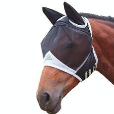 Maschera per cavalli traspirante elasticizzato Anti-zanzara e copertura a prova di insetti, specifica: l: 80x114x45cm (nero)