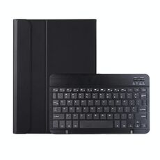AK10 2 in 1 Tastiera Bluetooth rimovibile + Custodia protettiva in pelle TPU in pelle di agnello con supporto per Lenovo Qitan K10 TB-X6C6X (nero)