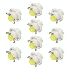 10 PCS B8.4 0.2W DC12V Cuneo per cuneo COB Pannocchia LED luce dashboard calibro cluster indicatore di cluster lampadina (luce bianca)