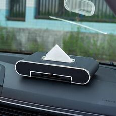 Automobile Dashboard Diamond Towel Box con parcheggio temporaneo Numero di telefono Carta e supporto per telefono (nero)