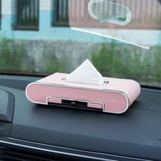 Dashboard dell'automobile Diamond Towel Box con parcheggio temporaneo Numero di telefono carta e supporto per telefono (rosa)