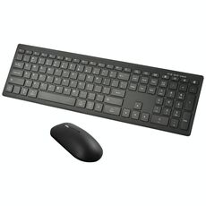 169 2,4 GHz + Bluetooth Dual Mode Tastiera wireless + Kit mouse, Compatibile con ISO & Android & Windows (nero)