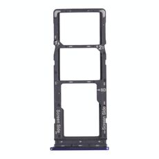 Per Tecno Camon 12 Air CC6 Vassoio per schede SIM + Vassoio per schede SIM + Vassoio per schede Micro SD (blu)