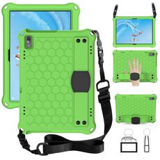 Per Lenovo Tab P10 TB-X705F / L DESIGN DESIGN EVA + PC Materiale PC Quattro angoli Anti Caduta Shell protettiva con cinturino (verde + nero)