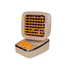 A5 Mini umidificante frigorifero Aria condizionata Ventilatore USB Home Desktop Ventola di raffreddamento ad acqua (Camel avorio)