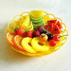 Fetta finta fetta di tiro puntelli ad alto simulazione Fruit Slice Model Decoration Shooting Tops (Set di fetta di frutta)
