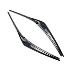 Autoadesivo della decorazione del sopracciglio del faro dell'automobile per Toyota Camry 2018+ (nero in fibra di carbonio)