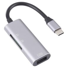 NK-3040 3 in 1 USB-C / Type-C maschio a USB Femmina + SD / TF Slot Slot Slot scheda SD / TF Lettore di schede