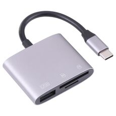 NK-3041 3 in 1 USB-C / TYPE-C maschio a USB Femmina + Slot per schede SD / TF Slot per schede OTG Adattatore SD / TF Lettore di schede