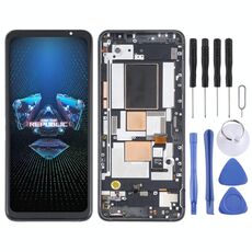 Schermo LCD OLED originale per Asus ROG Phone 5 ZS673KS Digitizer Assemblaggio completo con cornice (nero)