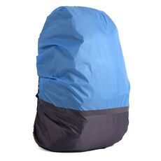 2 PCS Outdoor Mountaineering Colour Colour Cover Zaino luminoso Cover Piove, Dimensioni: S 18-30L (grigio + blu)