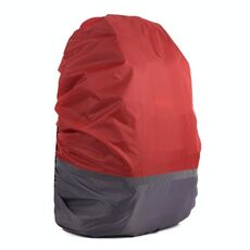 2 PCS Outdoor Mountaineering Colour Color Cover Zaino luminoso Cover Piove, Dimensioni: M 30-40L (Grigio + Rosso)