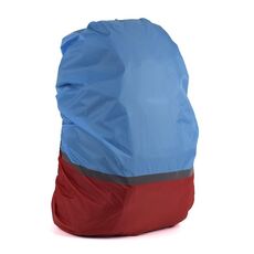 2 PCS Outdoor Mountaineering Colour Colour Cover Zaino luminoso Cover Piove, Dimensioni: L 45-55L (rosso + blu)