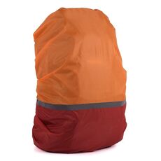 2 PCS Outdoor Mountaineering Colour Color Cover Luminoso Zaino Piove Cover, Dimensioni: L 45-55L (rosso + arancione)