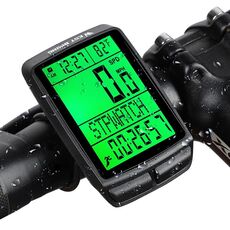 West Biking 5 lingue Biciclette Impermeabile retroilluminazione multifunzione Contachilometri wireless tachimetro (nero)