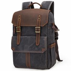 K-011 Borsa per fotocamera digitale a spalla da esterno K-011 Batik Backpack per fotografia di grande capacità impermeabile (grigio)