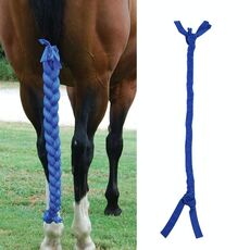 Cavallo Protezione Forniture Ponytail Anti-Mosquito Fossile Caldare il pacchetto di coda di cavallo (blu)