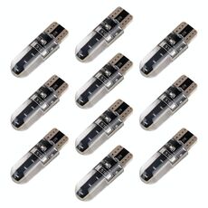 10 pz T10 DC12V / 1W Lampada da calibro di calibro auto perline (luce blu)