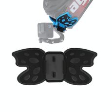 Adattatore per montaggio su casco a farfalla per GoPro Hero12 Black / Hero11 /10 /9 /8 /7 /6 /5, Insta360 Ace / Ace Pro, DJI Osmo Action 4 e altre action cam (nero)
