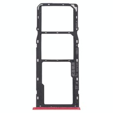 Per OPPO Realme C3 RMX2027, RMX2020, RMX2021 Vassoio per schede SIM + Vassoio per schede SIM + Vassoio per schede Micro SD (rosso)