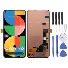 Schermo LCD OEM per Google Pixel 5A 5G 2021 con digitalizzatore assemblaggio completo (nero)