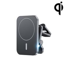 W-987 Assumenti magnetici da 15W Charger Wireless Caricatore Air Outlet per iPhone e altri smartphone (Black)