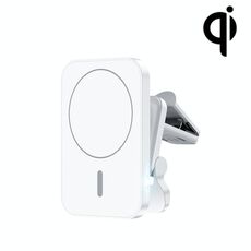 W-987 Assumenti magnetici 15W Fantasca per outlet per auto caricatore wireless per iPhone e altri smartphone (White)
