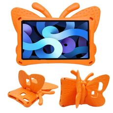 Per Amazon Kindle Fire HD 8 2020 Farfalla Staffa in stile EVA Bambini Cassa di Caduta della prova di caduta Cassa protettiva (arancione)