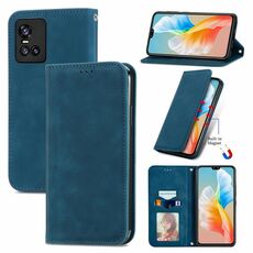 Per vivo S10 / S10 Pro Retro Skin Feel Business Business Magnetic orizzontale flip custodia in pelle con supporto e carta Slot & Portafoglio e cornice fotografica (blu)