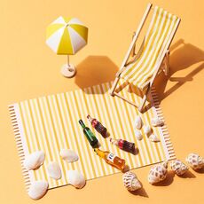 Ordinary Beach Series Fotografia Puntelli Decorazione Decorazione Still Life Gioielli Set di cibo Set Shot Pops (Giallo)