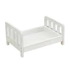 100 giorni Letto in legno per neonati Bambini fotografia puntelli (bianco)