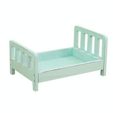Letto di legno di 100 giorni per i neonati Puntelli fotografici per bambini (verde)